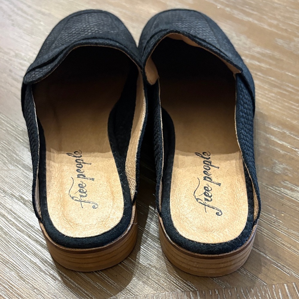Free People‎ Black At Ease Slip On Slide Loafer Size 41 - Picture 8 of 8